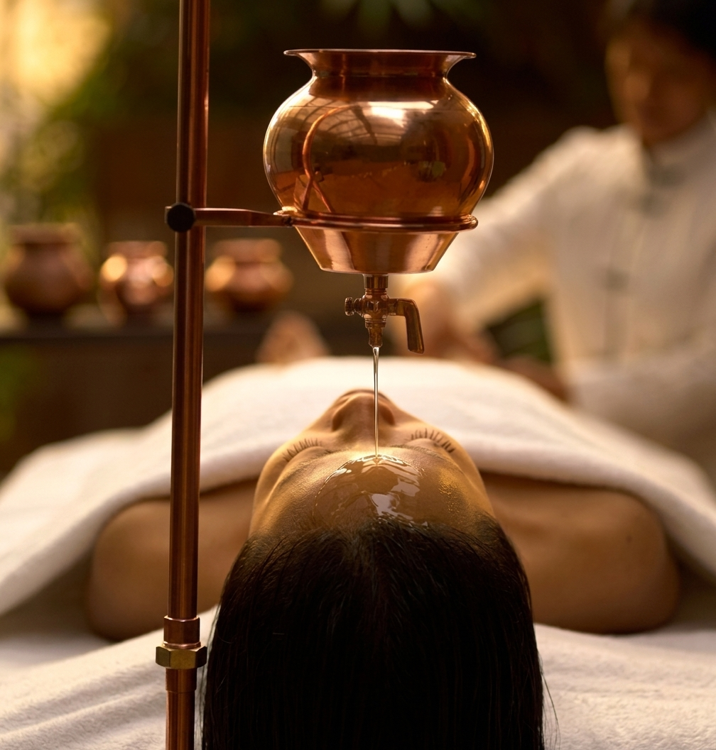 Ayurvedic Psychiatry shirodhara treatment