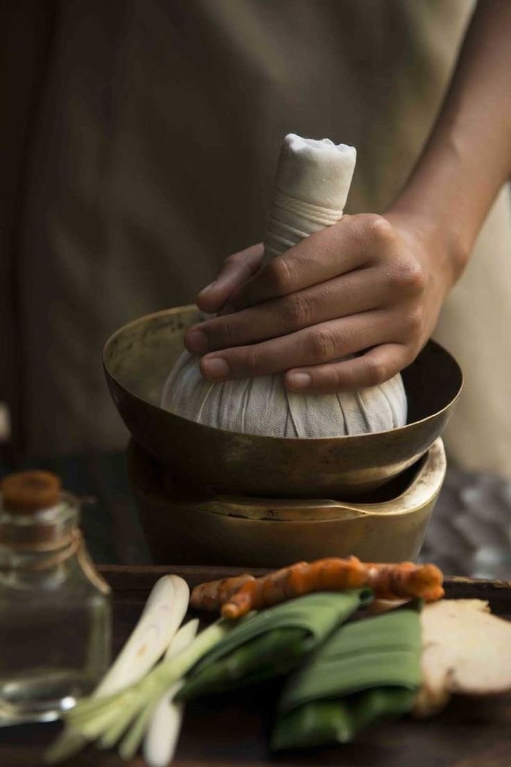 Ayurvedic herbs, oils and traditional healing tools